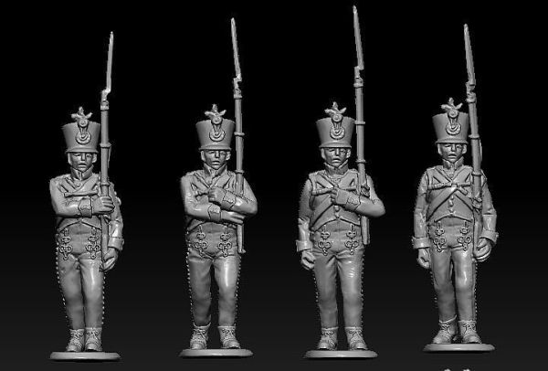 Hungarian infantry, Napoleonic, marching, 1:72
